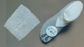 How to Sew Slippers Simply and Easily out of an Old Clothes | purane kapde ka moja @GuddiArtSchool