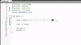 C++ Programming Tutorial - 12 - char Array