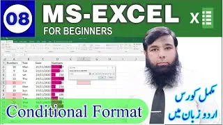 Microsoft Excel Tutorial in Urdu / Hindi - Conditional Formatting Class 08.