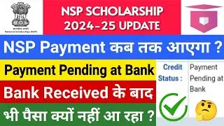 NSP Scholarship Payment Kab Aayega 🤔 | nsp payment kab milega 2024-25 | nsp paisa kab aayega