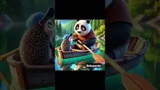 Panda 🐼 and hedgehog 🦔 story #cartoon #gorhino #funny #rhino #moralstories #hedgehog
