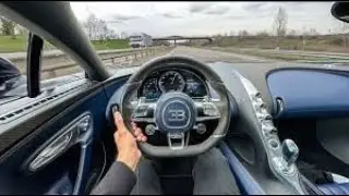 BUGATTI CHIRON on German autobahn  0KM/H  TO 416KM/H