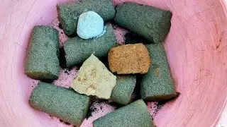 ASMR New bombastic crispy gritty charcoal mix sand dry crumbling video 📸