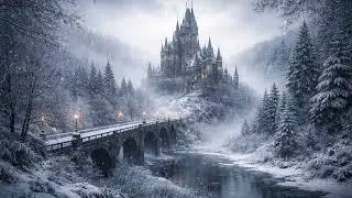 Gothic Castle Across the Frozen River | Dark Academia Music for Writing & Deep Focus or Sleep