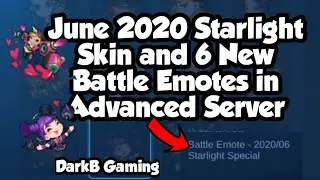June 2020 Starlight Skin and 6 new battle emotes | Mobile Legends