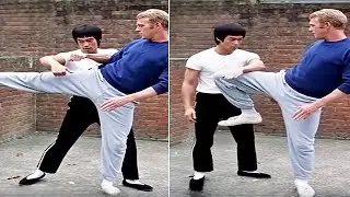 Брюс Ли обучает Стива Маккуина кунг-фу (С АУДИО)