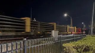CSX # 2060 Pulling a Continuous Welded Rail Train Crossing Himes Avenue 