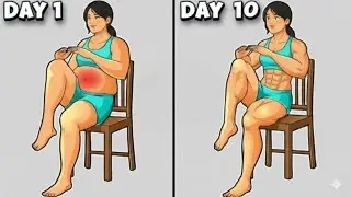 Lose Hanging Lower Belly Fat while sitting in 14 Days Challenge l 1 Min Easy Exercise For Beginners 