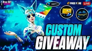 FREE FIRE MAX LIVE STREAM GIVEAWAY WIN CUSTOM AND GET REDEEM CODE OR UPI PAYMENT