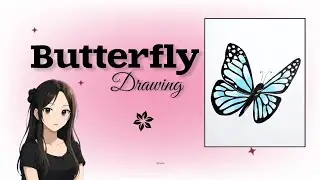 Butterfly Drawing Step by Step | Easy Butterfly Art for Beginners | Satisfying Art Video ❤️