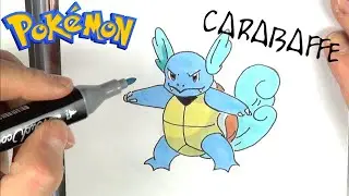 COMMENT DESSINER ET COLORIER LE POKEMON CARABAFFE EVOLUTION DE CARAPUCE SPEED DRAWING ✍️