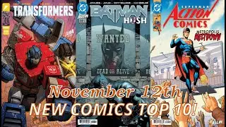 New Comic books Top 10 for November 12th
