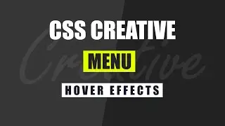 CSS Creative Menu Hover Effects | Html CSS Hover Effects Tutorial 