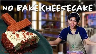 Easy No Bake Cheesecake w/Chocolate Wafer Crust