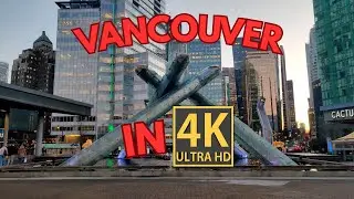 Vancouver Walking Tour 4K: Gastown to Waterfront & Olympic Torch [ASMR]