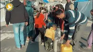 Spring Water Distribution Trucks cross the Strip, bringing both relief & the promise of renewed hope