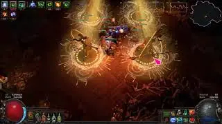 Path of Exile 3.5 - Cannibal Fire-Eaters vs Uber Atziri (Alluring Abyss) | Big DPS Summoner