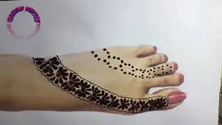 cotton bud foot mehendi design simple|foot mehndi design easy|pairon ka mehndi design|m.m