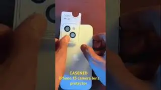 iPhone 15 Camera Lens Installation | #TemperedGlass #iPhoneCase #Shorts