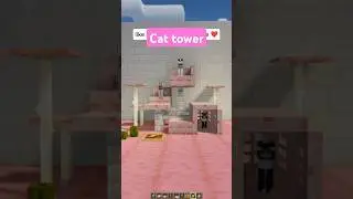 Build this Cat tower in your Minecraft world now 🐱 #minecraft #minecraftbuilding #minecraftbuilds