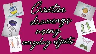 Creative drawings using everyday objects🤯| Easy art |Get creative with Saniya