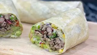 РЕЦЕПТ МЕКСИКАНСКОГО БУРРИТО С ГУАКАМОЛЕ ПО-ДОМАШНЕМУ 🌯 С СУБТИТРАМИ