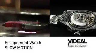 Inside a watch escapement in color | Slow Motion | CHROMOS Industrial