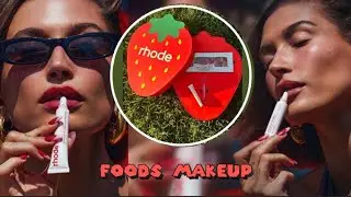 Strawberry girl makeup Hailey Bieber's food-themed beauty looks