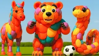 The mascot vibrato assistant elephant, bear placed on the football field is popular, co-produced #2