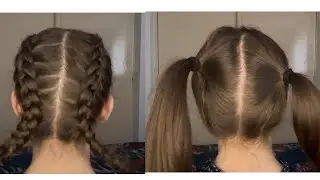 Brushing ponytail, brushing hair, scalp massage, pigtails, dutch braid 💕 ASMR 