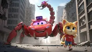 McQueen Transforms into a Scorpion Hybrid! CAT's Epic Rescue Mission 🚗 | CAT RACING