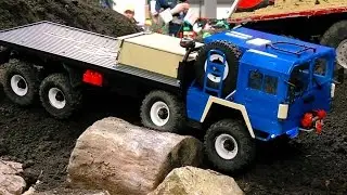 GIANT RC SCALE MODEL OFF-ROAD TRUCK TRIAL 8x8 POWERFUL AMAZING / Erlebniswelt Modellbau Erfurt 2016