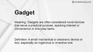 Gadget Meaning