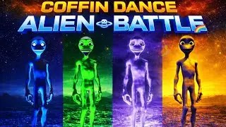 Coffin Dance Alien Battle 👽🔥 | 4 Color Aliens Dance Meme 