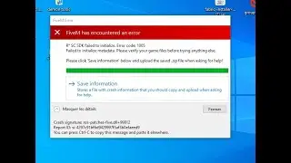 FiveM how to R*SC SDK failed to initialize Error code: 1005