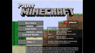 Paper Minecraft v11.7 &ndash; Fun 2D Minecraft Game on Scratch!