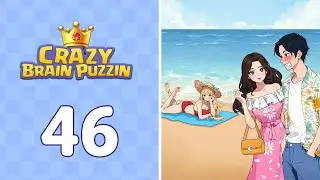 Crazy Brain Puzzle Level 46 Risky Beach | Complete Walkthrough & Solutions! 🎯