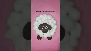 How to make a cute cotton ball sheep 🐑#youtubeshorts#shortvideo#antaraartandhandcraft