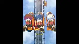 Isagi, Kaiser and Ness go on a drop tower