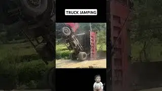 TRUCK JUMPING #funny #excavator #safetyfirst #funny #shorts