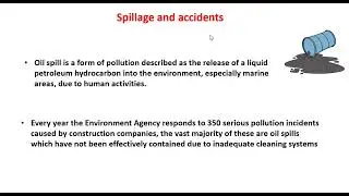Environmental Emergencies, Chemical Spillage and Response