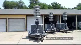 A2Z 360 Acoustic Alert Mobile Command Trailer View plus Mechanical Mast Demo