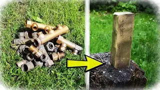 Melting Brass Fittings 2.4 KG - Trash To Treasure - ASMR Metal Melting