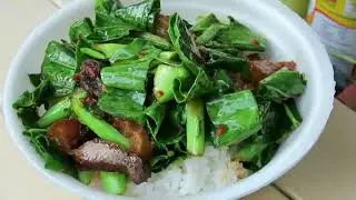 Thai Stir Fry Pork Market Style, Street and Market Food Thailand