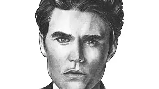 Paul Wesley/ Stefan Salvatore (the vampire diaries) pencil portrait 🖤