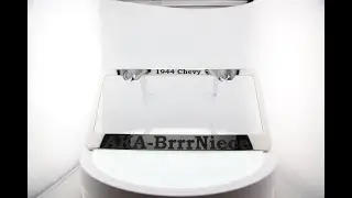 Chrome Stainless License Plate Frame &ndash; &ldquo;1944 Chevy / AKA-BrrrNiece&rdquo; Laser Etched