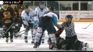 Matt Selby vs Chris Arnone NIHL fight 2011-12