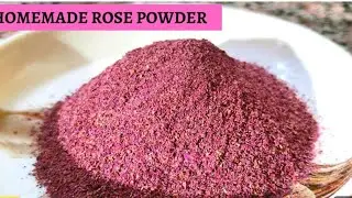   Homemade rose petal powder 100% natural || DIY rose petal powder || Fourflamingos #diytutorial  