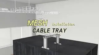 Installation of Wire Mesh Cable Tray#wiremeshcabletray  #cabletray  #Gridcabletray  #basketcabletray