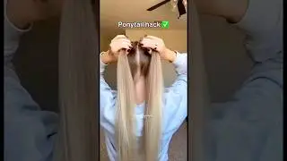 Does this ponytail hack work on curly hair? 🤔 #hacks #hairstyle #hairtok #hairtutorial